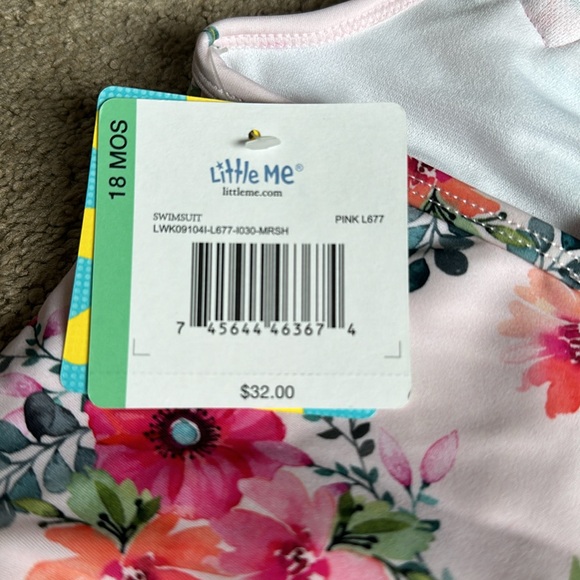 18M Little Me NWT floral swimsuit - Picture 3 of 3